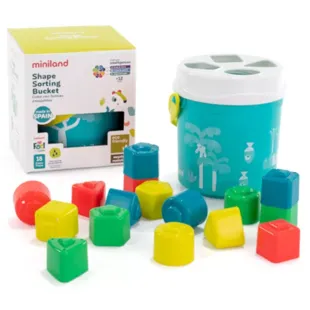 Cubo de nidificação para bebês Miniland turquesa