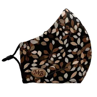 Mascarilla Reutilizable Adulto con CE 50 Lavados Negra con Flores