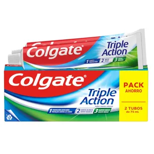 Colgate Triple Action Anticaries Toothpaste Mint 2x75 ml