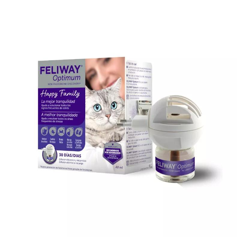 Feliway Optimum Difusor + Recambio 30 Días Tranquilidad