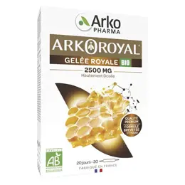 Arkopharma Arkoroyal Trésor de la Ruche Gelée Royale 2500mg Bio 20 ampoules