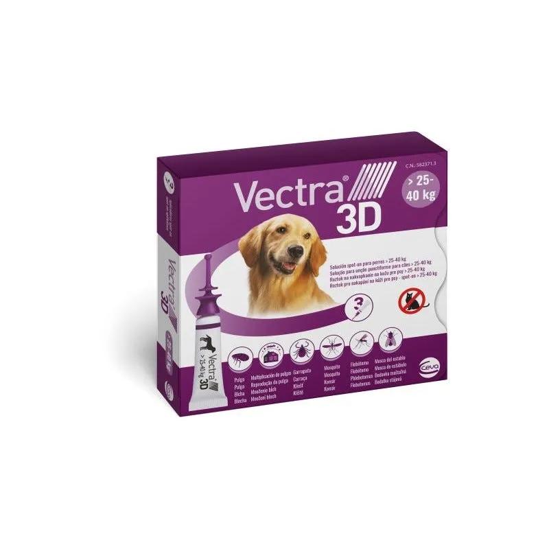 Vectra 3d Viola Spot-On Cani Da 25 A 40 Kg  3 Pipette Monodose