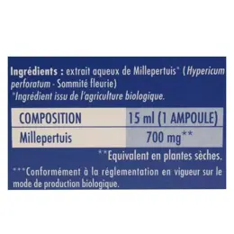 Superdiet Millepertuis Bio 20 ampoules de 15ml