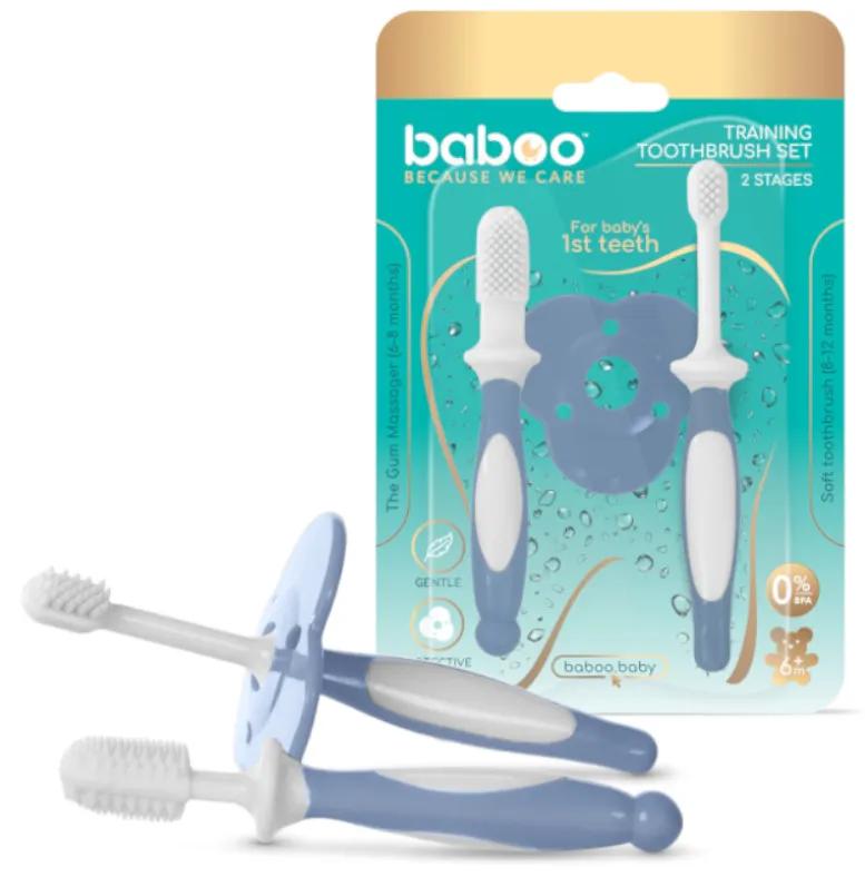 Baboo Toothbrush Set Blue Haze +6m 2 pcs