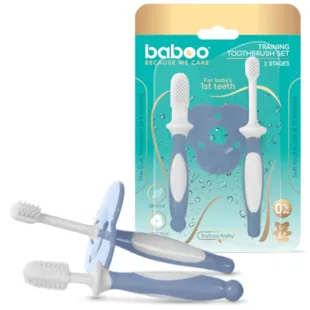 Baboo Toothbrush Set Blue Haze +6m 2 pcs