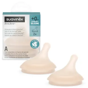 Suavinex Zero Zero Mixed Breastfeeding Adaptable Flow Teat Light +0m 2 units