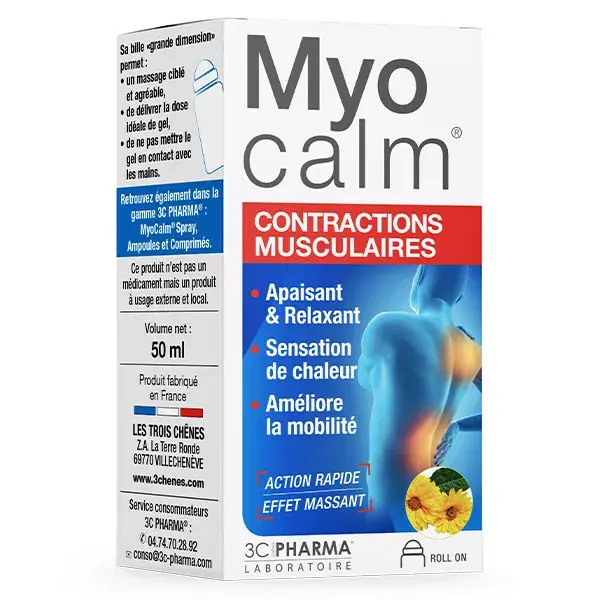 3C Pharma Myocalm Contractions Musculaires Roll-On 50ml
