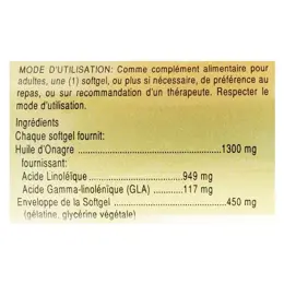 Solgar Huile d'Onagre 1300mg 60 Softgels