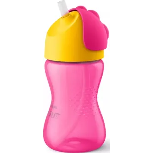 Copo de palha Philips Avent +12m 300 ml rosa