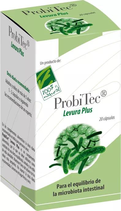100% Natural Probitec Levura Plus 20 Cápsulas