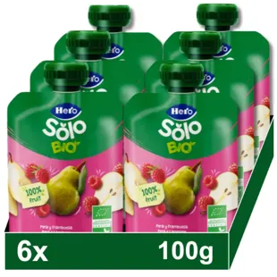 Hero Solo Bio Pear and Raspberry Bag +4m 6x100 gr