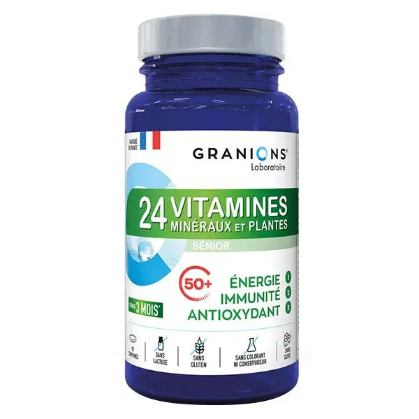 Granions 24 Vitamines Minéraux et Plantes Sénior 90 comprimés