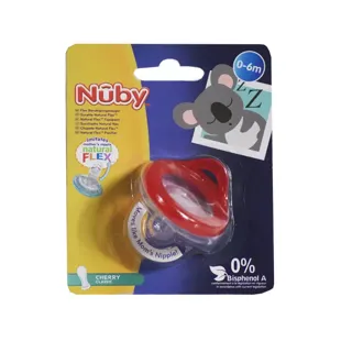 Nuby Ciuccio Natural Flex Cherry Classic Blu 0-6 Mesi