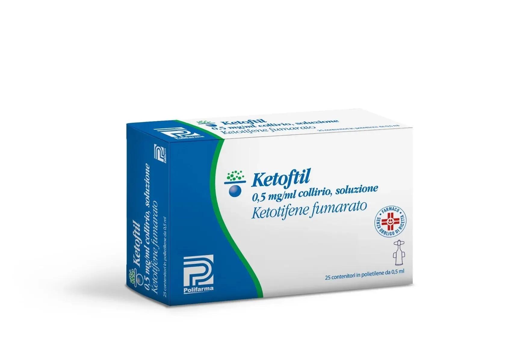 Ketoftil Collirio 0,05% Ketotifene 25 Fiale 0,5 ml