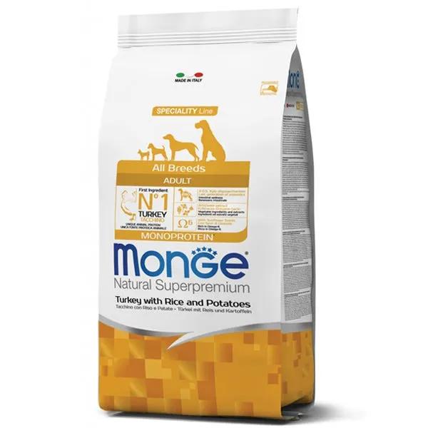 Monge All Breeds Tacchino Con Riso E Patate Cibo Secco Per Cani Adulti 2,5Kg