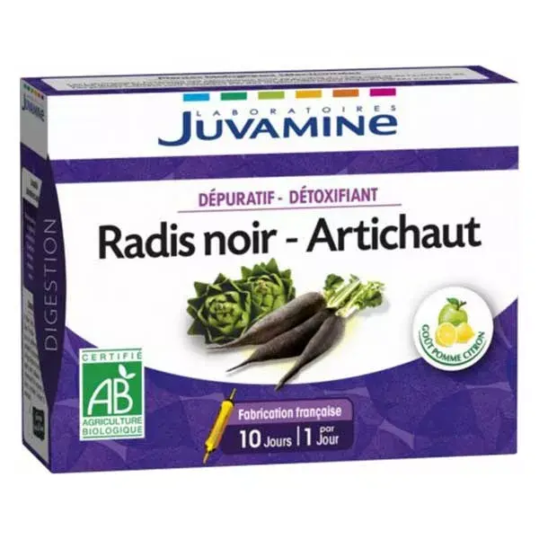 Juvamine Dépuratif-Détoxifiant Radis Noir Artichaut 10 ampoules