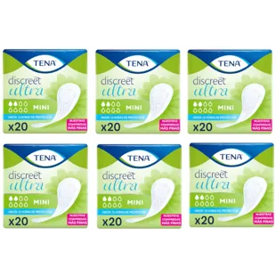 TENA Discreet Ultra Mini Women&#39;s 6x20 units
