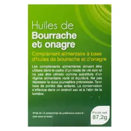 Nat & Form Bio Bourrache Onagre Vitamine E 120 capsules