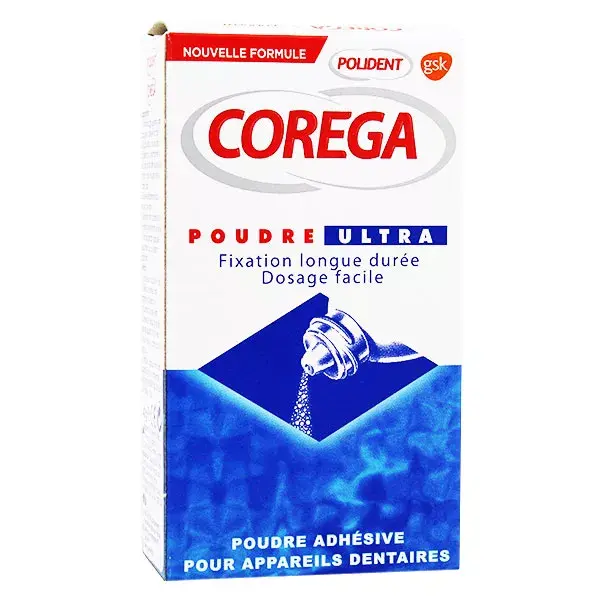 Polident Corega Poudre Ultra Poudre Adhésive Pour Prothèses Dentaires ...