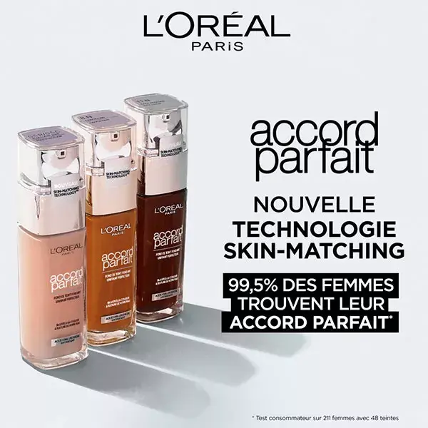 L'Oréal Paris Accord Parfait Fond de Teint Fluide N°2,5D Macadamia 30ml