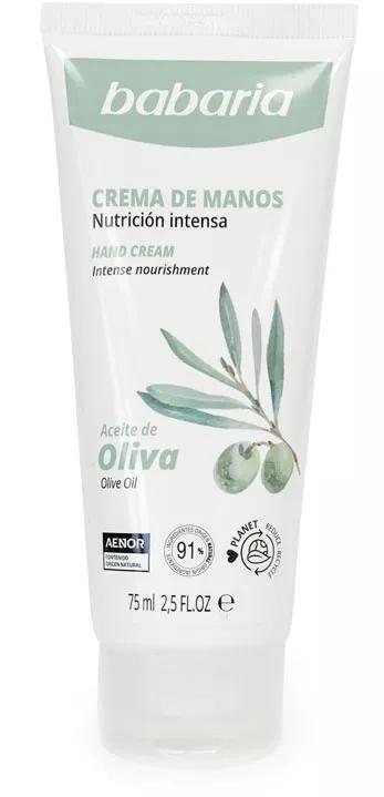 Babaria Crema Manos Hidratante con Aceite de Oliva 75 ml
