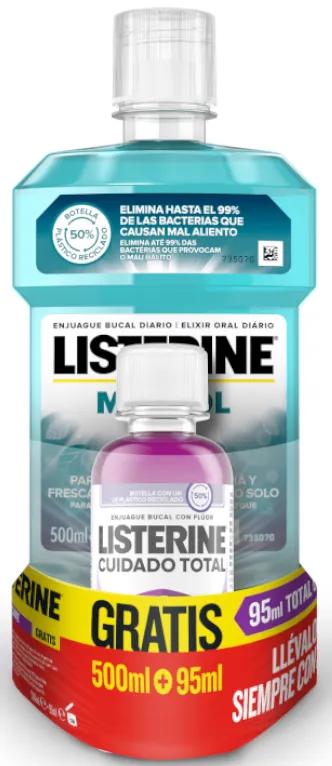 Listerine mouthwash 500 ml 250 ml free menthol