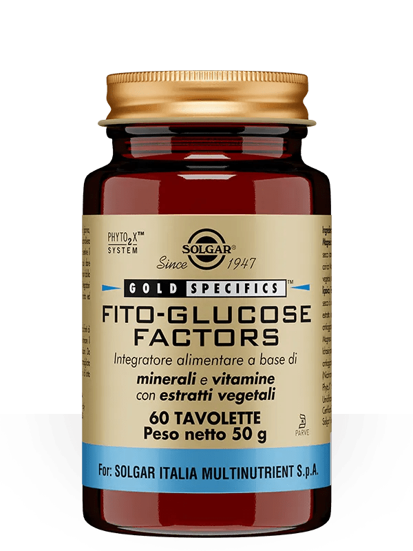 Solgar Fito-Glucose Factors Integratore Metabolismo Glucosio 60 Tavolette