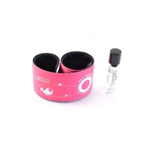 Manouka anti-zanzara braccialetto rosa + ricarica 6 ml