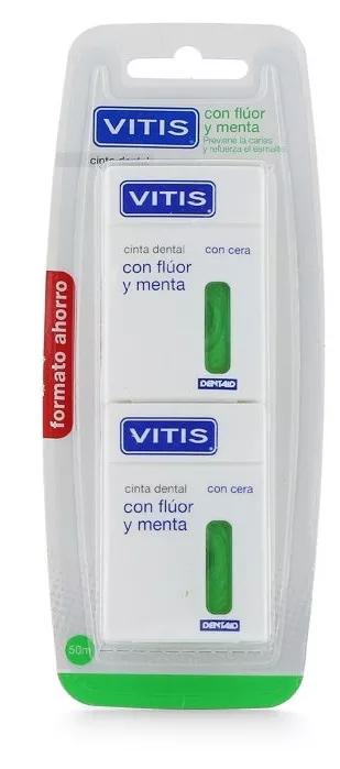Vitis Pack Dental Tape mit Fluor und Minze 2 x 50 m
