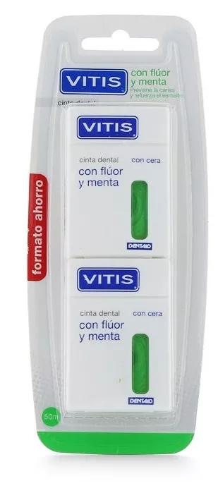 Vitis Cinta dental Con Fluor y Menta 2 x 50 m