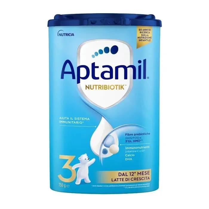 Aptamil 3, Latte di Crescita, Latte in Polvere dal 12° al 24° Mese Compiuto, 750g