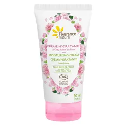 Fleurance Nature - Crème hydratante à la rose Bio - Tube 50 ml