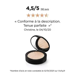 Vichy Dermablend Covermatte Poudre Compacte N°15 Opal 9,5g