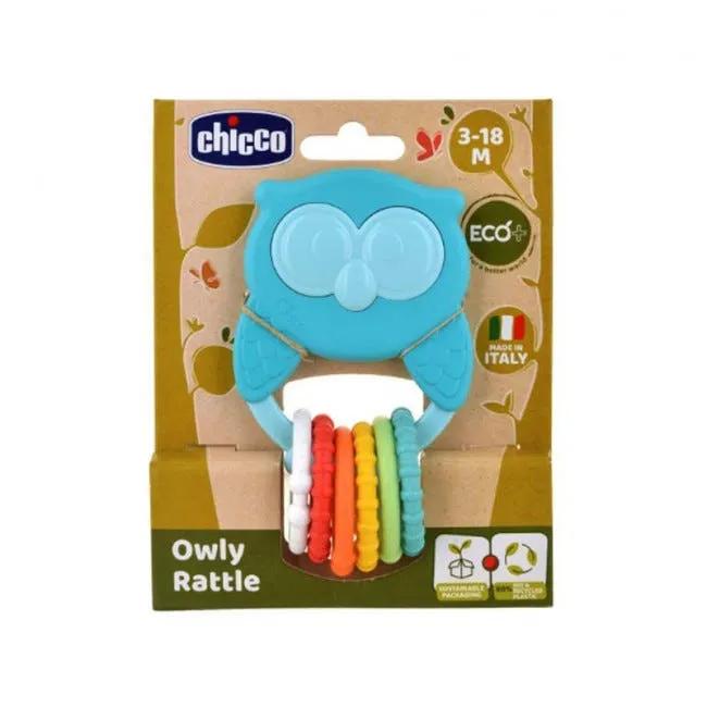 Chicco Gufo Trillino Eco+ Con 6 Anelli Colorati +3 Mesi