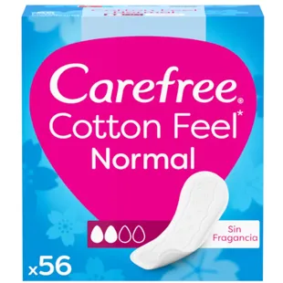 Carefree Protegeslip Algodão Feel Normal 56 unidades