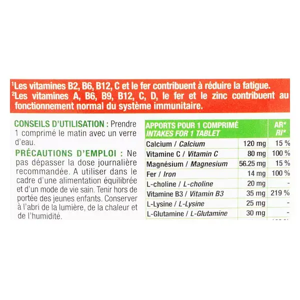Eric Favre Tonus & Immunité Vitamino+ 30 comprimés