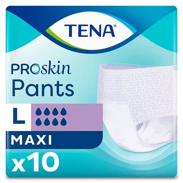 TENA Proskin Pants Sous-Vêtement Absorbant Maxi Taille L 10 unités