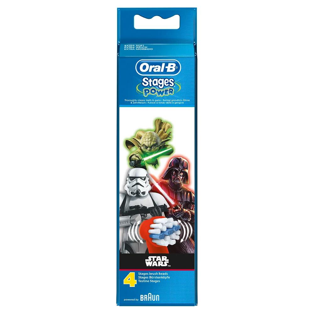 Oral-B Power Stage Star Wars Testine di Ricambio Spazzolino Elettrico 4 Pezzi