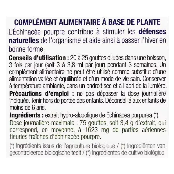 Ladrôme Extraits de Plantes Fraîches Echinacea Bio 100ml