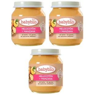 Babybio Peach Apple Jar +4m 3x130 gr