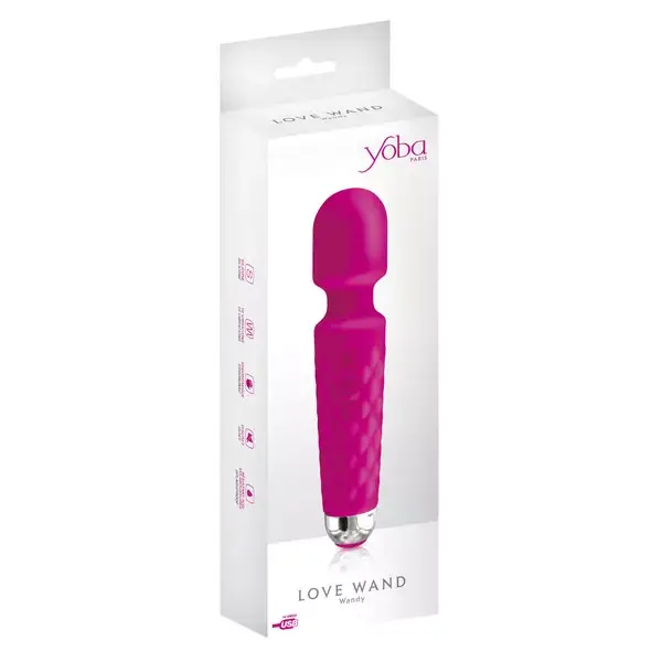Yoba Love Wand Wandy Silicone USB Rechargeable Pink