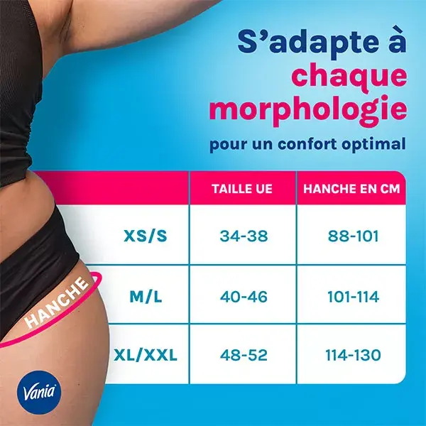 VANIA Culotte de Règles Flux Abondant Taille XL/XXL