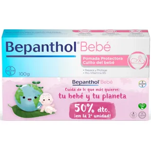 Bepanthene Pomada Protetora para Bebê Fralda Fundo 2x100 gr (2ª unidade a 50%)