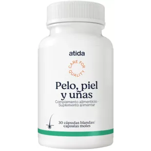 Atida Vitaminas Cabelo, Pele e Unhas 30 Cápsulas Moles