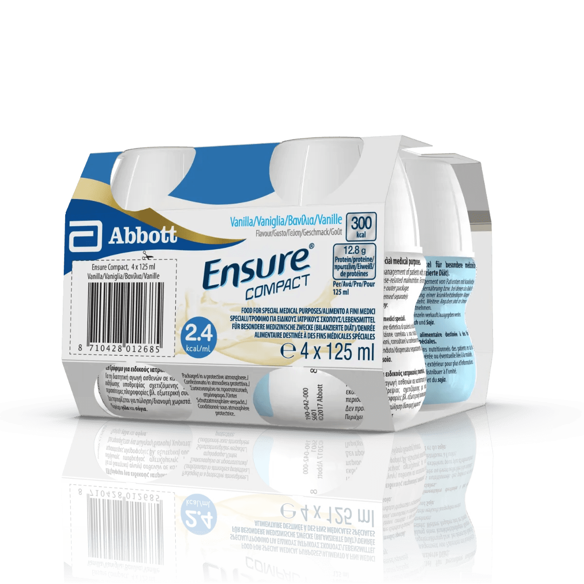 Ensure Compact Alimento a Fini Medici Speciali Ipercalorico e Proteico Vaniglia 4x125ml