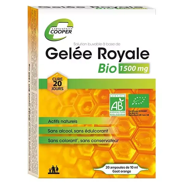 Cooper Royal Jelly Organic 1500mg 20 ampoules