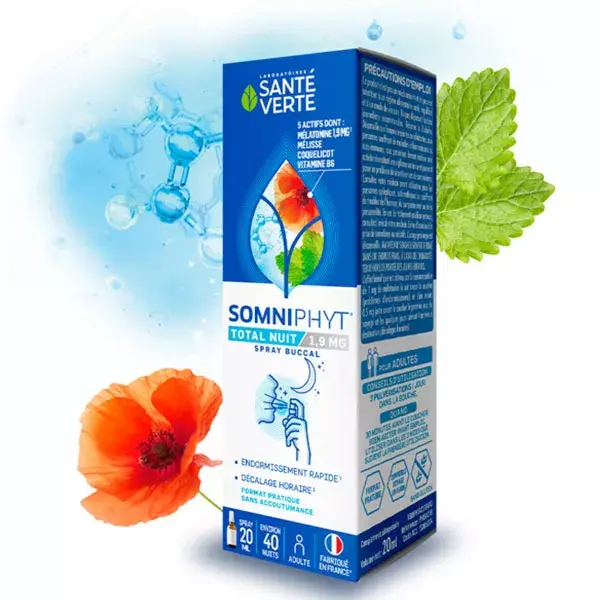Santé Verte Somniphyt 30' Spray Orale Melatonina Integratore Alimentare 20ml