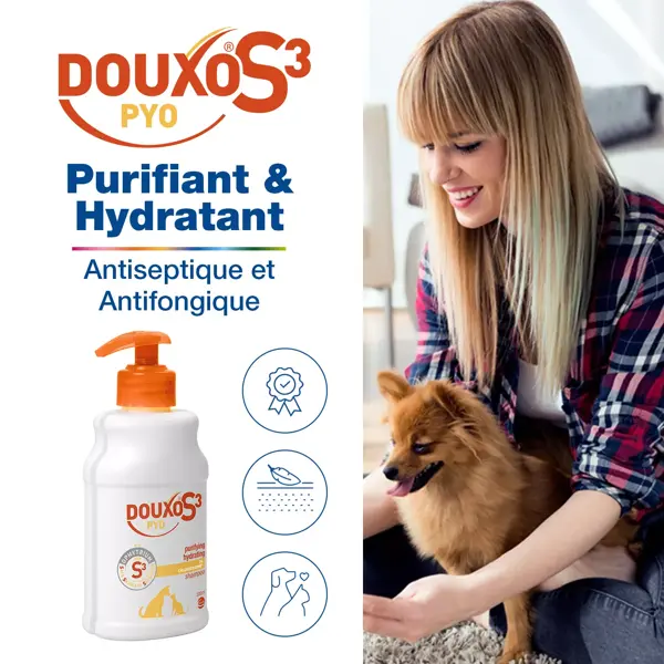 Ceva Douxos3 Pyo Shampoing Purifiant Hydratant 500ml