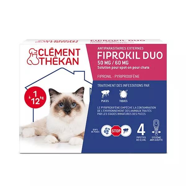 Clément Thékan Fiprokil Duo gatti 1-6kg 4 pipette