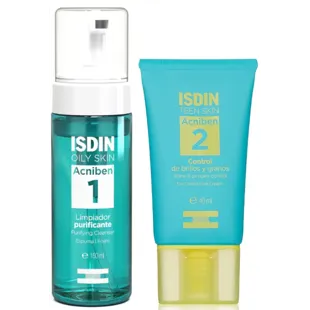 Isdin Acniben Purifying Cleanser 150 ml + Glanz- und Pickelkontrolle 40 ml